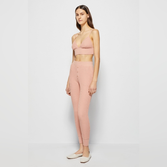 8. NWT JONATHAN SIMKHAI SAVANNAH WAFFLE JOGGER IN CHAI - Picture 5 of 7